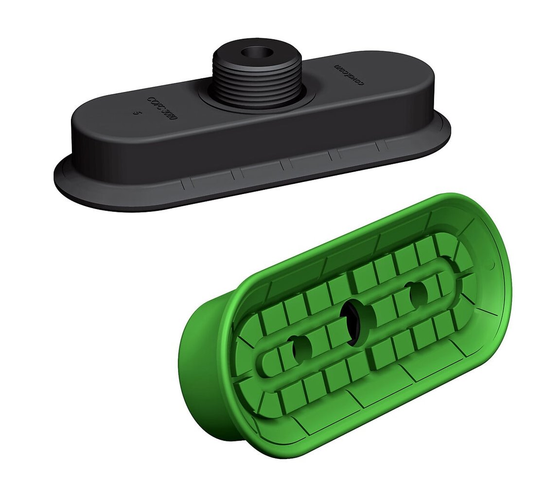 Flat Oblong Suction Cups 25x65 to 50x100 mm, COFC