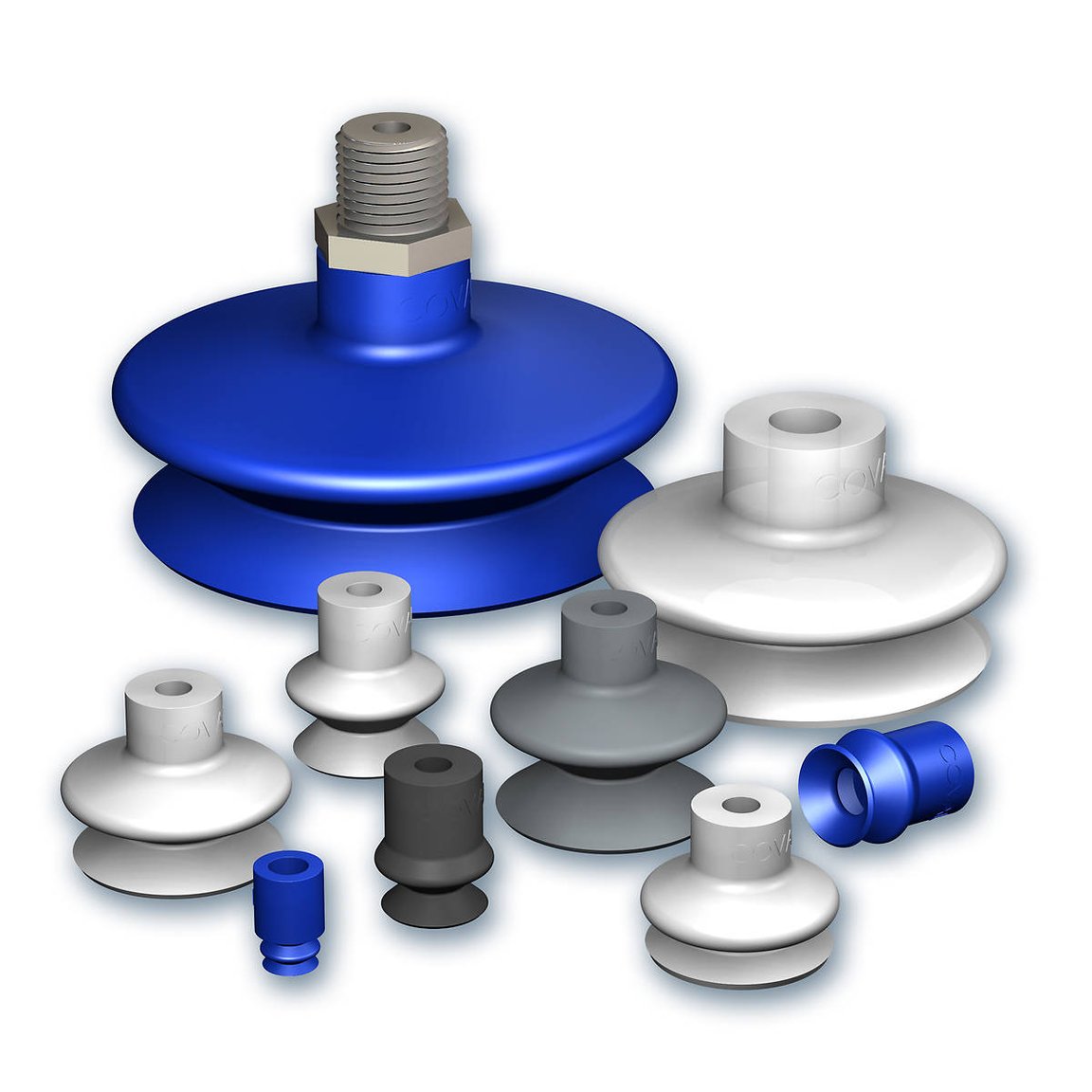 Suction Cups with 1,5 Bellows Ø 5 to 78 mm, VSA series