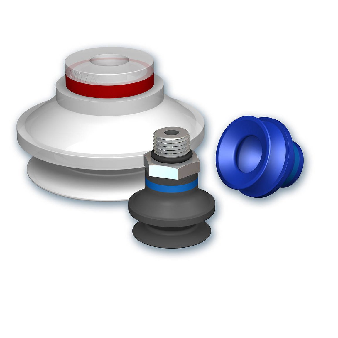 Suction Cups with 1.5 Bellows Ø 5 to 50 mm, VSAB series