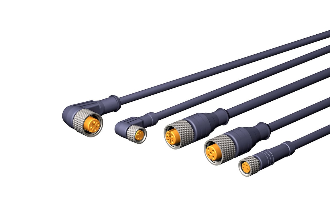 Electrical Connectors, M8 and M12, CD - CC series
