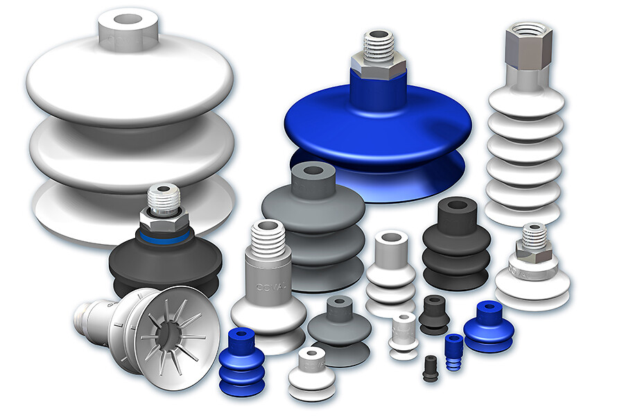 Round bellows suction cups