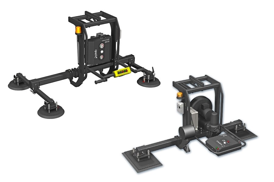 Vertical vacuum lifting devices