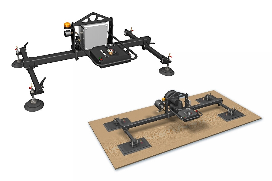 Horizontal vacuum lifting devices