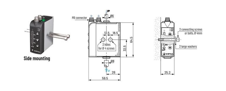 LEM mini-vacuum pump, 85 max.vacuum, 1.4 mm nozzle ID, vacuum