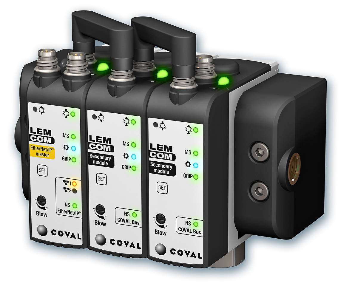 Serie LEMCOM, Eiettore integrato con controllo fieldbus - 1